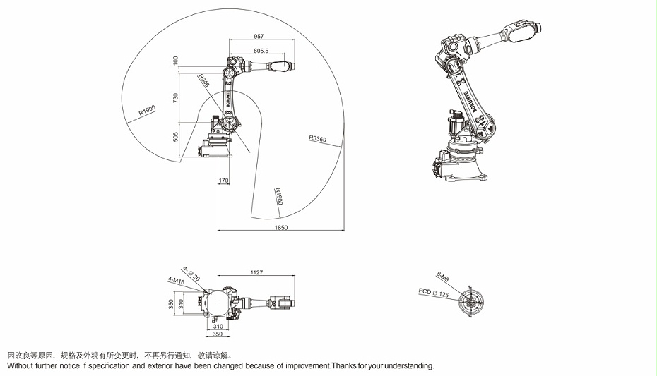 伯朗特六自由度工業機器人—午夜影院福利社